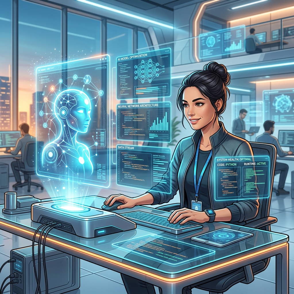 The candidate is connected by a sophisticated virtual assistant of high-tech nature, which allows him/her worldwide for his/her professional prospects.