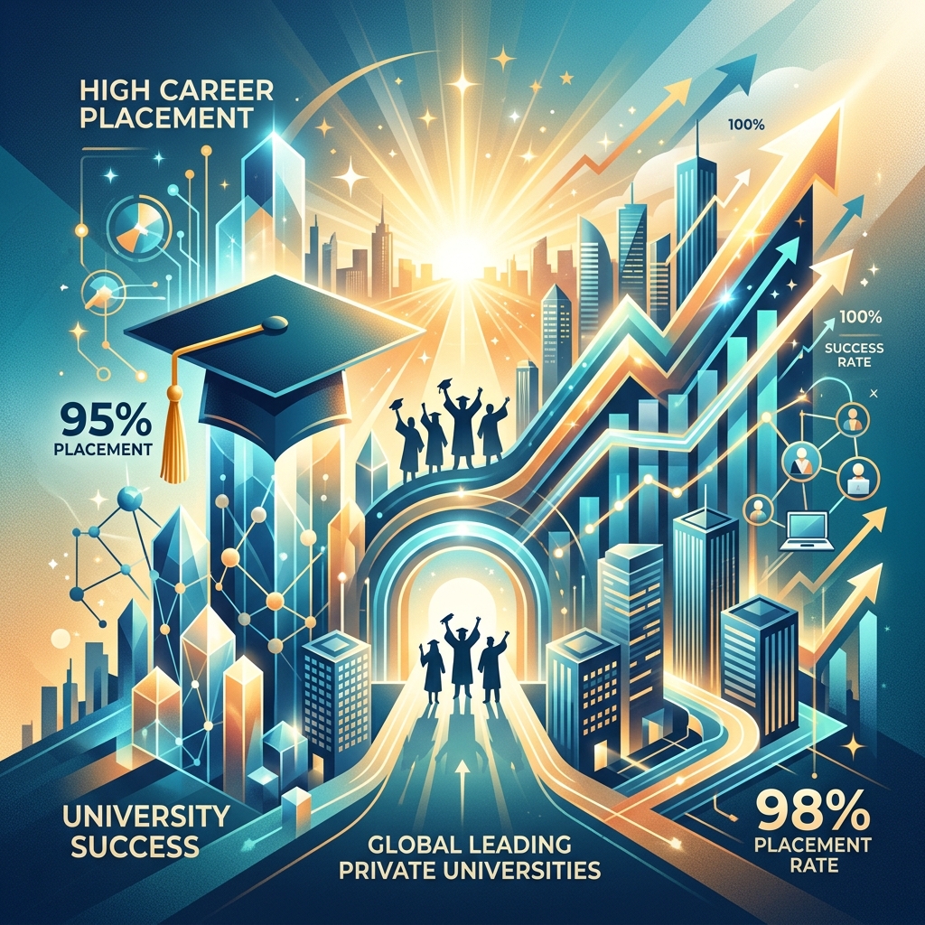 High career placement rates and success from top private universities
